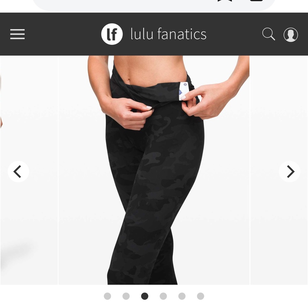 lululemon athletica Black Camo Leggings